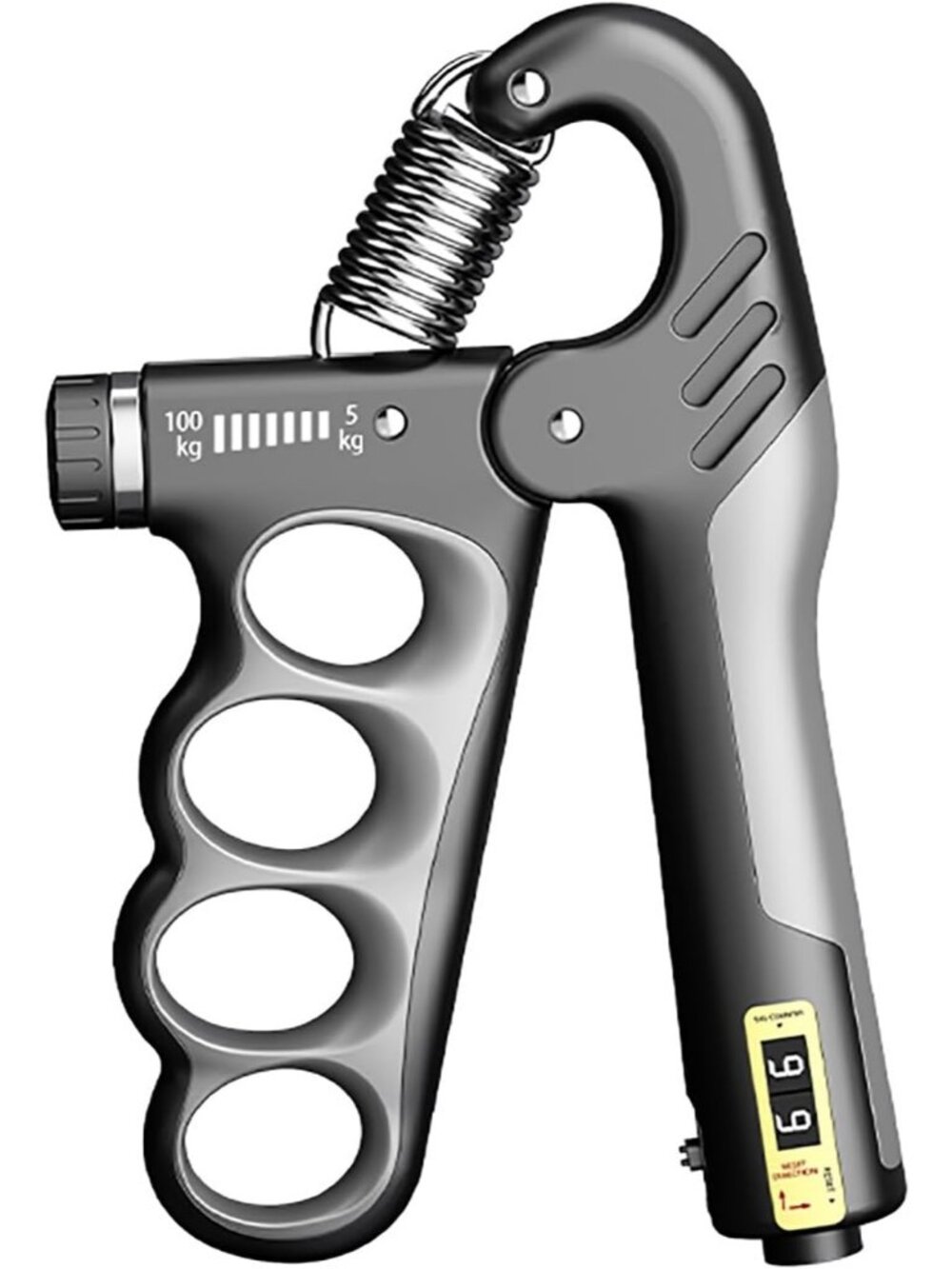 11-220 lbs Gray Hand Grip Strength Trainer Adjustable Resistance Counter